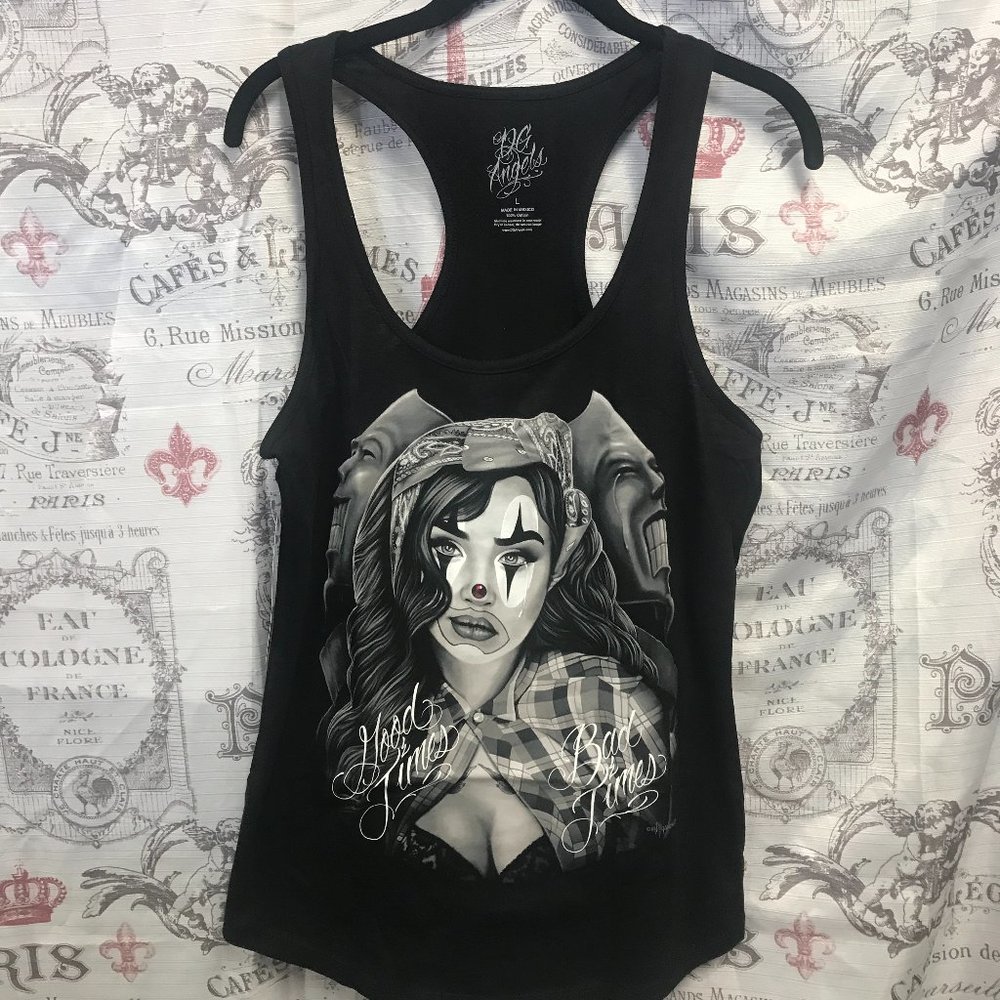 Good Times Bad times Women's Racer Back Tank DGA DGAngels NWT